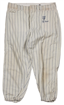 1967 Yogi Berra Game Used and Signed New York Mets Home Pants (MEARS & PSA/DNA)